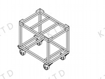KUTED Transport Trolley II 80kg Load Capacity with Square Tube SUS 304 201