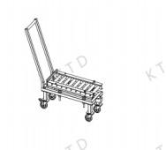 KUTED Transport Trolley with 100kg Load Capacity and Square Tube SUS304