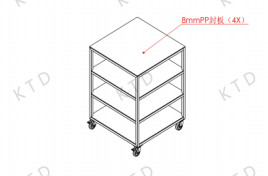 Durable Fixture Transport Trolley with 80kg Load Capacity and 3" Casters
