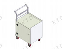 100kg Load Capacity Square Tube SUS304 PP Transport Trolley for Maintenance Tooling Storage in Industrial Environment
