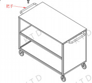 6" Silent Casters KUTED Transport Trolley High Capacity Kraftpaper Storage 150kg Load