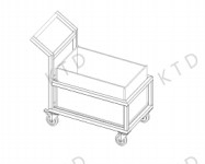 4" Silent Casters Inner Process Transport Trolley for Smooth Transport