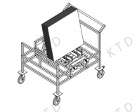 200kg Load Capacity KUTED Transport Trolley , Stack Pin Trolley 1200Lx1000Wx1000H mm for Smooth Transportation