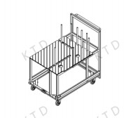 KUTED Transport Trolley for Laser Mark Automatic Loading/Unloading 1150Lx730Wx1020H mm Size and Square Tube SUS201