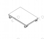 Square Tube SUS304 Load Capacity 300kg KUTED Transport Trolley Axle Flatbed Trolley for Industrial