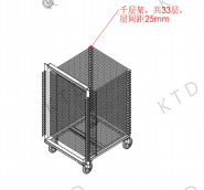 Square Tube SUS201 Load Capacity 100kg Transport Trolley for Inner Core Storage