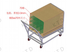 KUTED Transport Trolley for Process Inner Square Tube SUS201 Inner Core Storage