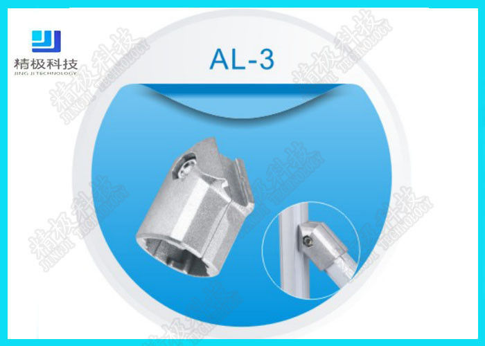 Silver Color Aluminum Tubing Joints AL-3 Tube Female Connector Die Casting