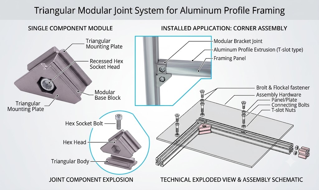 Durable Aluminum Tubing Joints for Lean Tube Applications and Pipe Rack Systems with 28mm Diameter and Sandblasted Finish