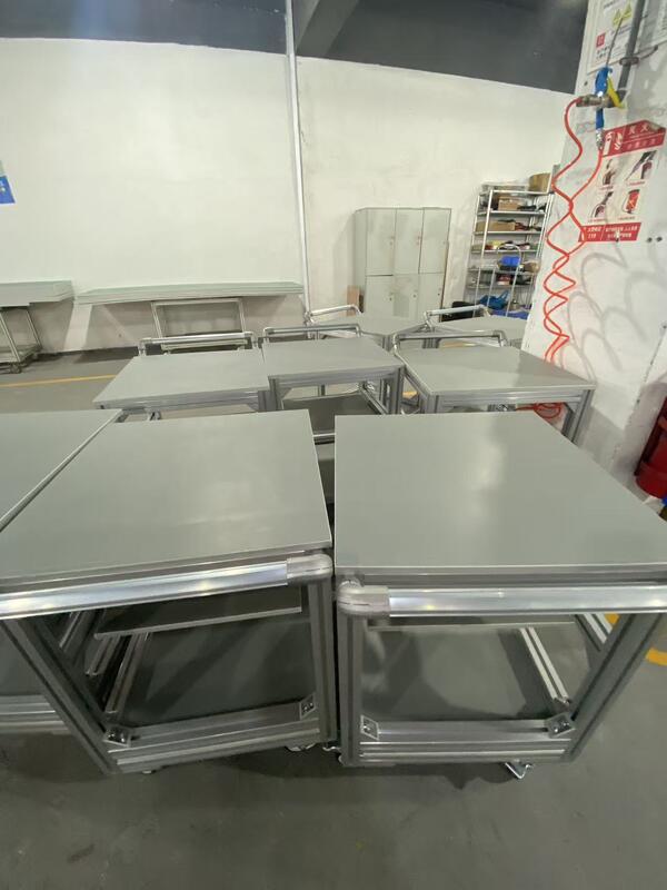 Industrial Pipe Workbench with Aluminum Alloy Tube Frame