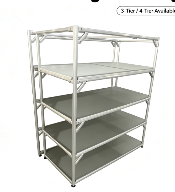 Aluminum Profile ESD Workbench, Multi-layer Anti-static Work Table For Electronic Workshop