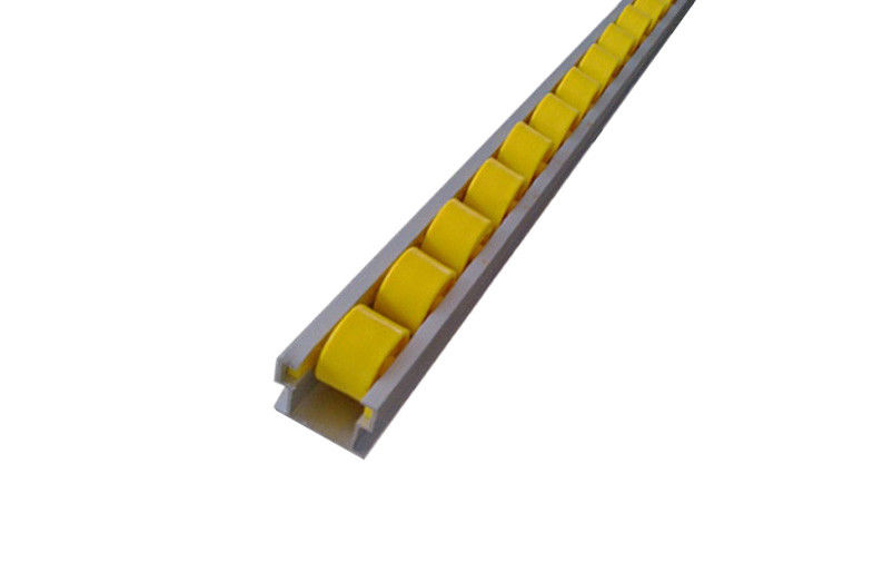 40MM Yellow First In First Out Flow Roller Curtain Track With 4000mm Per Bar