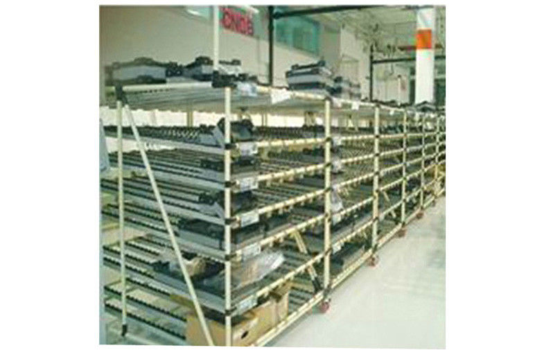 Storage Modular PE Coated Steel Pipe Rack , Roller Track Pipe Racking System