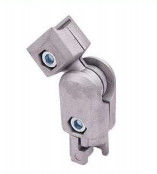360 Degree Rotating Anodized Silver Inline Aluminum Tube Fitting AL-10