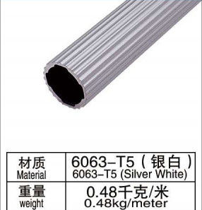 6063-T5 AL-R Dia 28mm Aluminum Alloy Pipe Logistic Rack Round