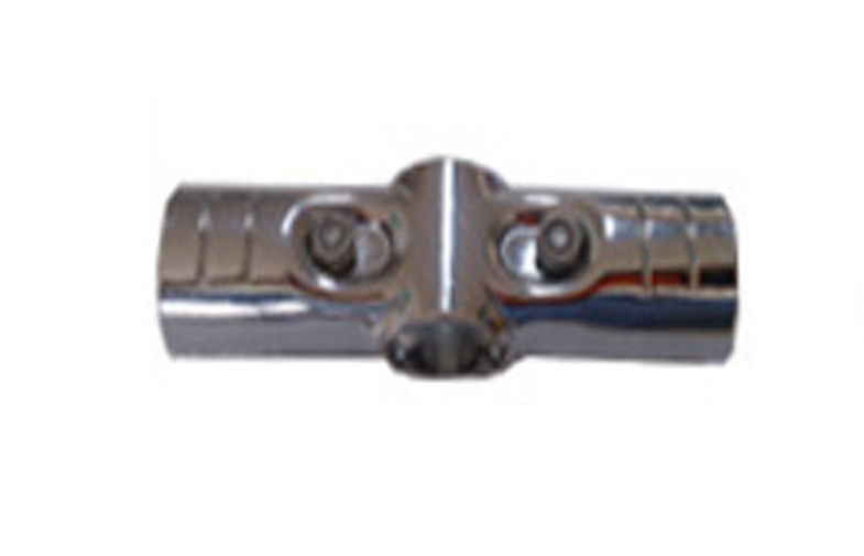 Cross Type Chrome Pipe Connectors Smooth For 28mm Pipe