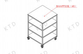 Versatile Transport Trolley with Mechanical Positioning Adjustable Platform and Safety Warning Systems for Industrial
