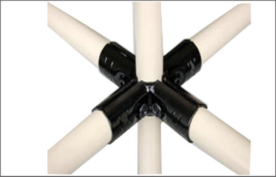 Composite Pipe Cross Joint Metal Fittings For Production Lines And Workbenches