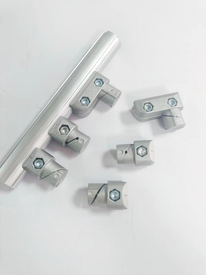 Slivery Sandblasting ADC12 Aluminum Pipe Joints Multi Connector Long