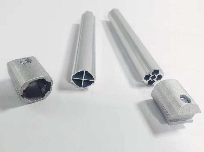 Flat Silvery Structural Aluminum Tubing 6063T5 Casting For Workbench